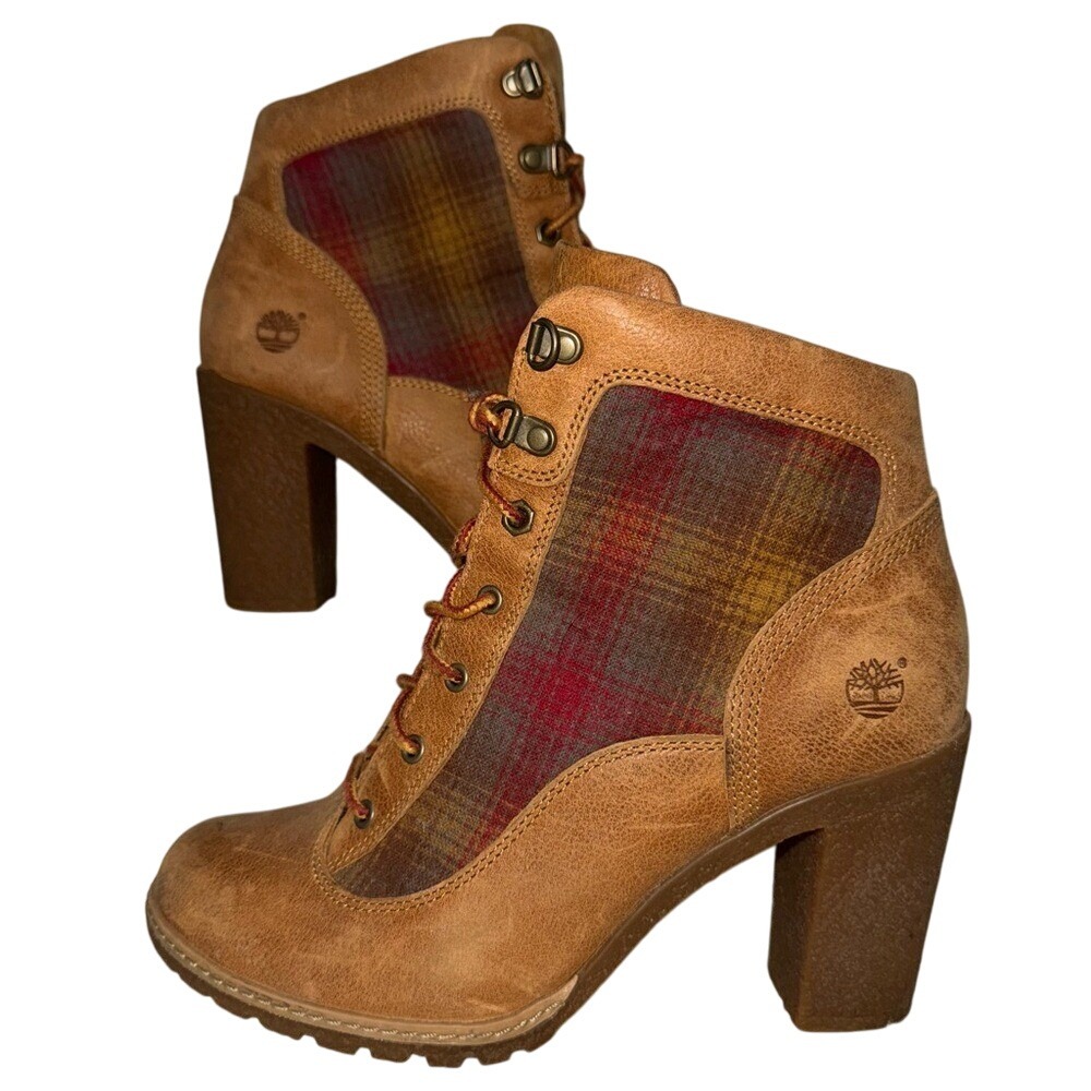 Timberland Brown and Red Heeled Boots